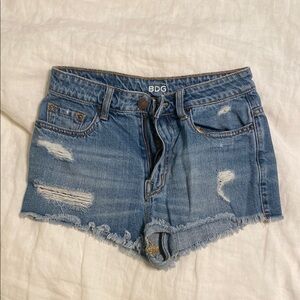 BDG high rise Distressed Jean Shorts